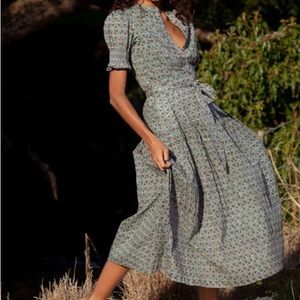 Daughters of India Prairie Dress ~ Sage XS